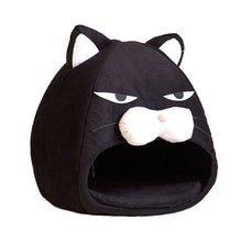 Foldable Cat House Soft Pet Nest With Cushion Cute Cartoon House for Cats Dogs