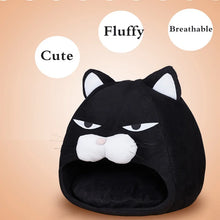 Foldable Cat House Soft Pet Nest With Cushion Cute Cartoon House for Cats Dogs