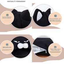 Foldable Cat House Soft Pet Nest With Cushion Cute Cartoon House for Cats Dogs