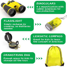 Outdoor Explorer Kit With Drawstring Bag Binoculars Butterfly Net Educational Nature Exploration Toy