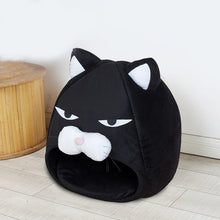 Foldable Cat House Soft Pet Nest With Cushion Cute Cartoon House for Cats Dogs