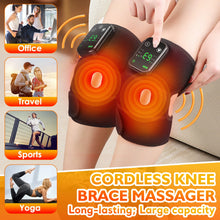 Thermal Knee Massager 3 in 1 Shoulder Knee Elbow Heating Massage Support Brace Rechargeable Vibration Pad