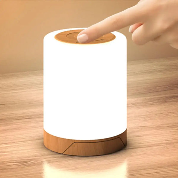 Bedside Table Lamp Dimmable RGB Nightstand Lamp 1500mAh Modern Decorative Light