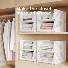 Multi-purpose Storage Basket Stackable Clothes Storage Rack Drawer Close