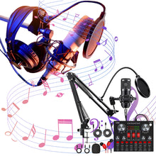 All-in-One Recording Equipment Audio Mixer Voice Changer Microphone Kit