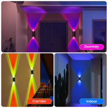 LED Motion Sensor Wall Sconce Lights, 3 Modes, 8 Lighting Colors, USB Rechargeable Magnetic Night Lamp for Bedroom
