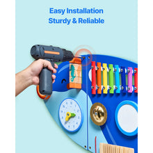 Kids Wall Busy Board 12 Activities Hanging Panels Montessori Sensory Learning Toys for Toddler 3-12 Play Toys