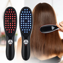 Electric Spray Massage Comb Head Meridian Vibration Massager Red Blue Light Comb Negative Ion Scalp Applicator Anti Hair Loss