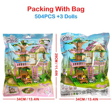 Friends CitTree House Summer Holiday Villa Castle Building Blocks Sets Figures Garden DIY Toys for Kids