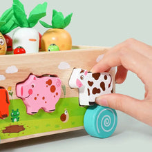 Wooden Shape Assortment Matching Children Toys Animals Game Cart Montessori Education Building Blocks Kids