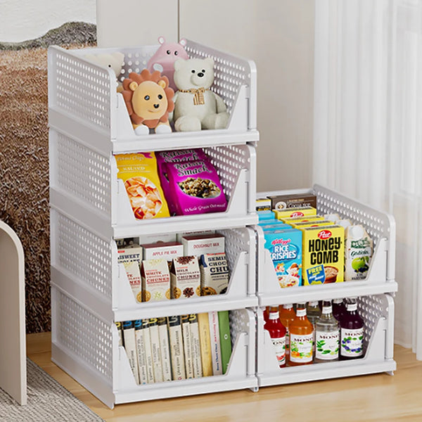 Multi-purpose Storage Basket Stackable Clothes Storage Rack Drawer Close
