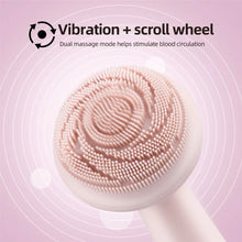 Electric Silicone Facial Brush Cleaner Vibration Roller Massage Pore Cleansing Instrument