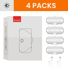 LED Motion Sensor Wall Sconce Lights, 3 Modes, 8 Lighting Colors, USB Rechargeable Magnetic Night Lamp for Bedroom