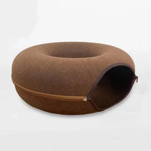 Donut Cat Bed Interactive Tunnel Pet Felt Indoor Toys Cats House Kitten Training Toy