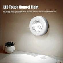 Mini Led Night Light, Self Adhesive Push Light Stairs Hallway Closet Kitchen Bedroom, Cabinets, Counters,