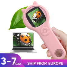 Kids Microscope Portable Handheld Magnifying Digital Microscope for Children Educational Science Toys