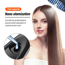 Electric Spray Massage Comb Head Meridian Vibration Massager Red Blue Light Comb Negative Ion Scalp Applicator Anti Hair Loss