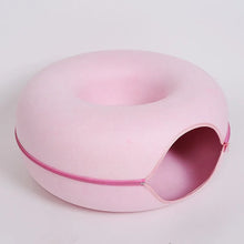 Donut Cat Bed Interactive Tunnel Pet Felt Indoor Toys Cats House Kitten Training Toy