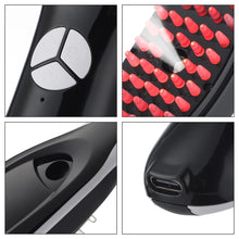 Electric Spray Massage Comb Head Meridian Vibration Massager Red Blue Light Comb Negative Ion Scalp Applicator Anti Hair Loss