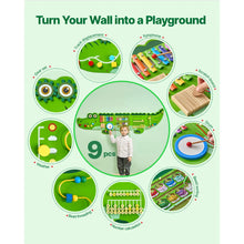 9-Activities Crocodile Kids Busy Hanging Board Toy Montessori Early Learning Puzzle Decor Panels Toys for Children