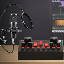 All-in-One Recording Equipment Audio Mixer Voice Changer Microphone Kit