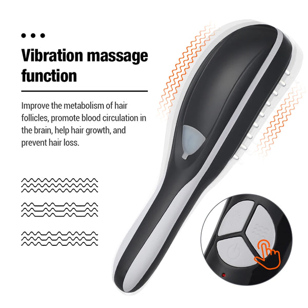 Electric Spray Massage Comb Head Meridian Vibration Massager Red Blue Light Comb Negative Ion Scalp Applicator Anti Hair Loss