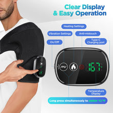 Vibration Shoulder Steamer Belt Heated Shoulder Warmer Massager