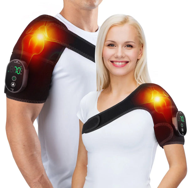 Vibration Shoulder Steamer Belt Heated Shoulder Warmer Massager