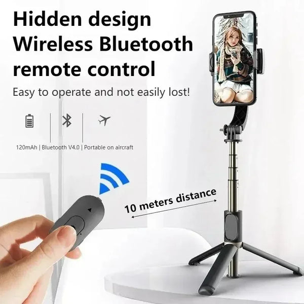 Mobile Phone Holder Video Stabilizer Bluetooth Selfie Stick Tripod