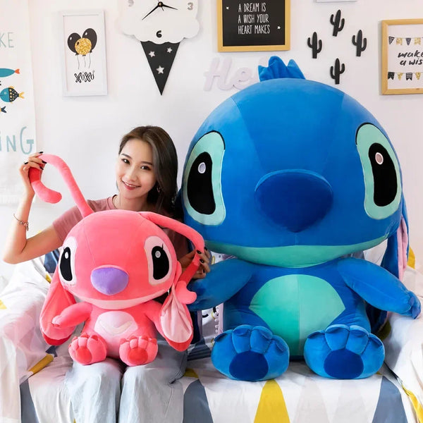 20-60cm Giant Size Lilo & Stitch Couple Models Cartoon Stuffed Plush Anime Plushs Toys