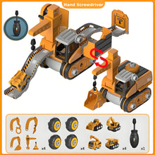 Kids Engineering Vehicle Electric Drill Tool Screw Toys Nut Disassembly Children Educational Assembled Sets For Boys Gift
