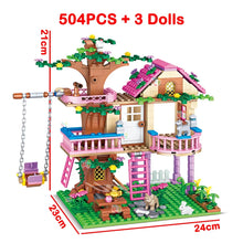 Friends CitTree House Summer Holiday Villa Castle Building Blocks Sets Figures Garden DIY Toys for Kids
