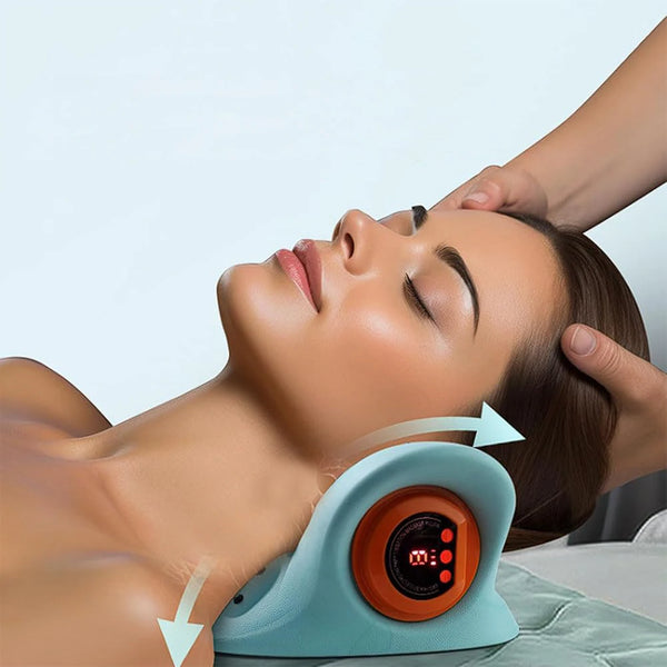 neck massager, with electric shoulder and neck massage, massage pillow neck, back, shoulder